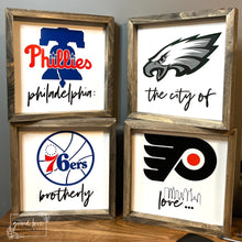 Load image into Gallery viewer, Philadelphia: The City of Brotherly Love - 4 Piece Sign Set