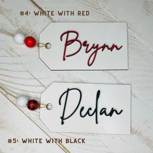 Wooden Stocking Tags