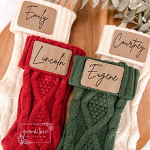 Load image into Gallery viewer, Personalized Knit Christmas Stocking
