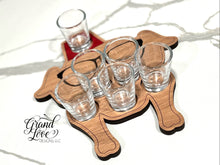 Load image into Gallery viewer, FRIENDS Themed Shot Flight Board - Tequila, Alcohol &amp; Vodka